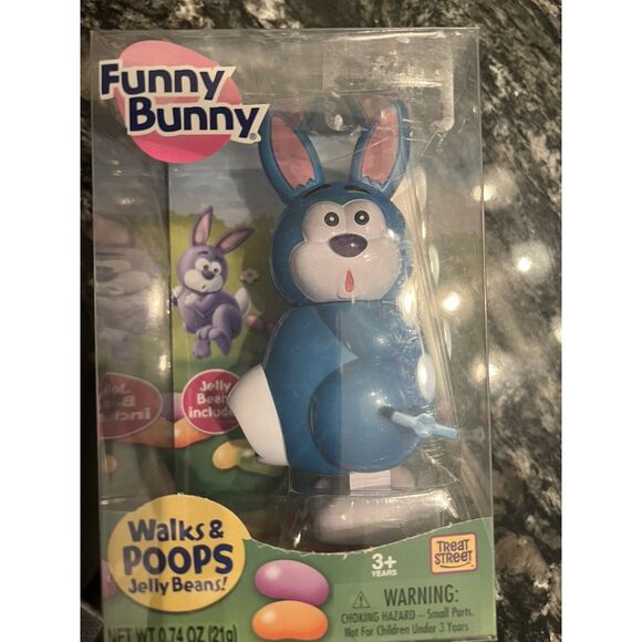 Funny Bunny Blue Rabbit Walks and Poops Jelly Beans - Picture 5 of 5